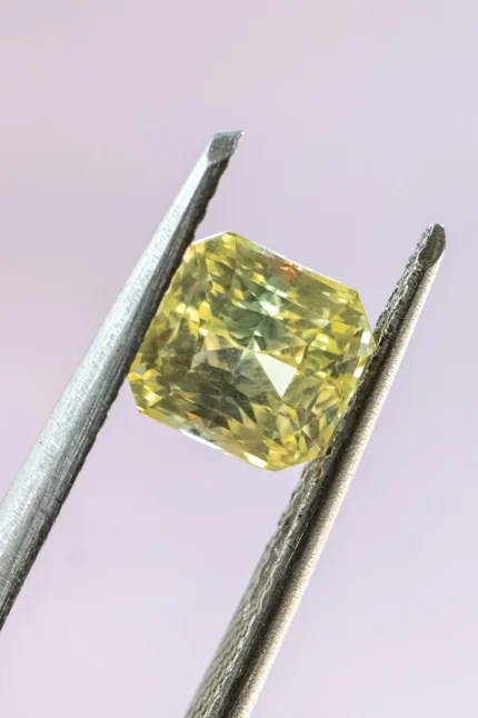 Unheated Peach Sapphire Rectangular Shape with Truncated Corners- 1.51ct